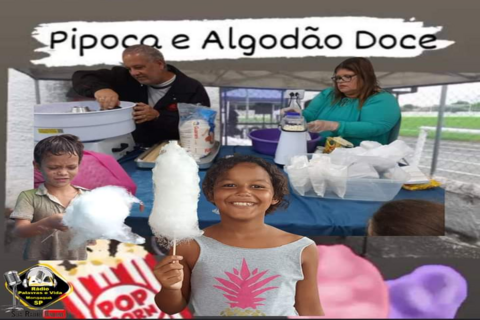 Algodão doce e Pipoca  para alegria de suas Festas e Eventos